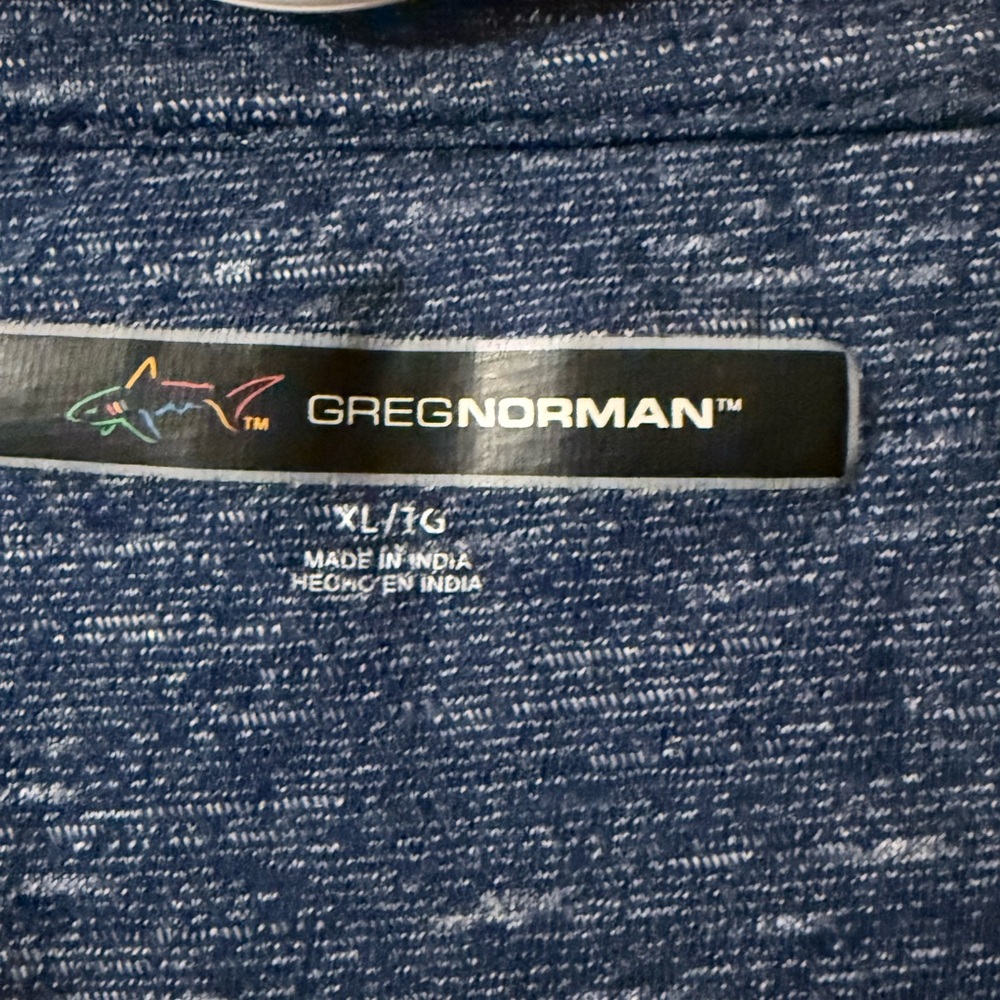Greg Norman Collection Navy Heather Tee - Picture 4 of 4